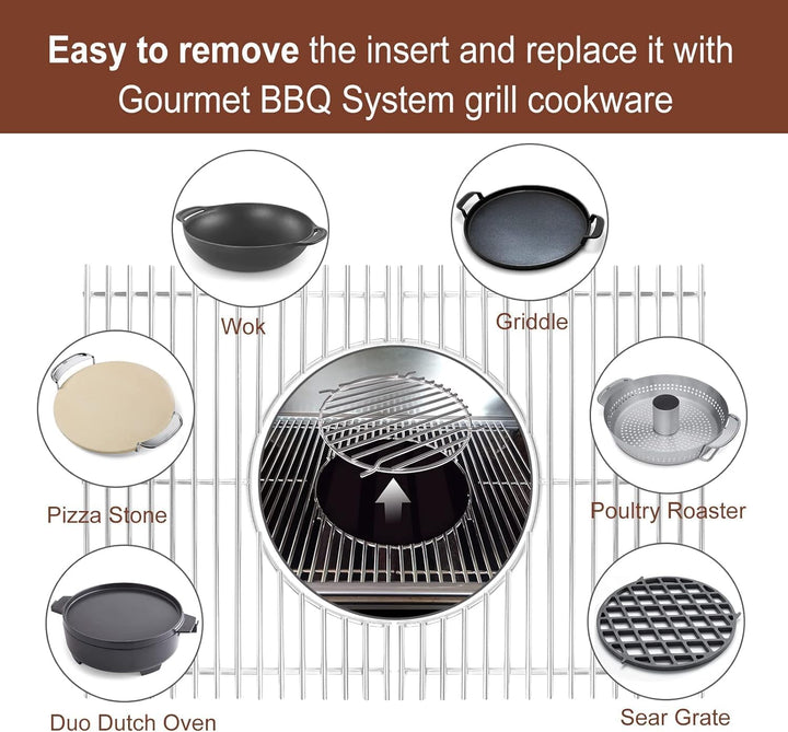 GFTIME 44,5cm Edelstahl Grillroste 7638 für Weber Spirit I II 300 Serie, Spirit E/S-310, 320, 330, S