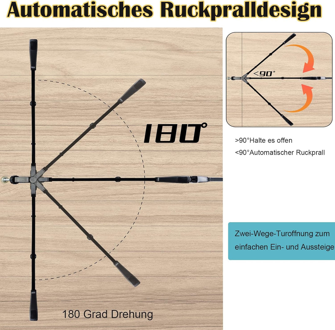 Aufun Treppenschutzgitter Türschutzgitter Kinder ohne Bohren, für 85-95 cm breit, Türgitter mit Druc