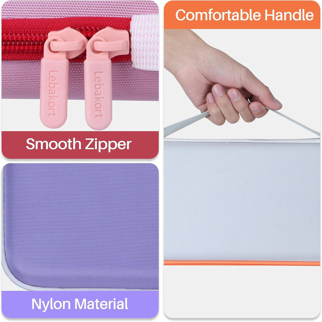 Lebakort Hart Schutz Hülle Etui für Logitech POP ICON Combo -Tastatur-Maus-Set Rosa POP ICON Combo T