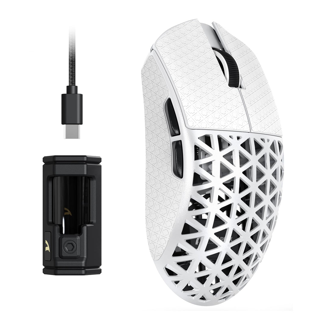 ATTACK SHARK R5 Ultra Carbonfaser HyperSpeed Kabellose Gaming-Maus, 39g Ultraleichte Maus mit Gripta