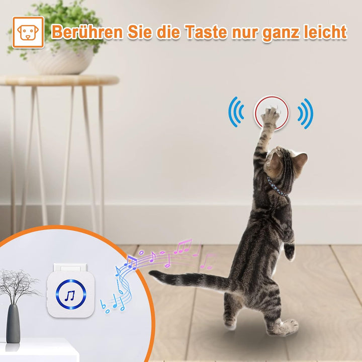 ChunHee Kabellose Hund Türklingel/Haustier Türglocken Sensor Berührt/Empfänger Steckdose 55 Klingelt