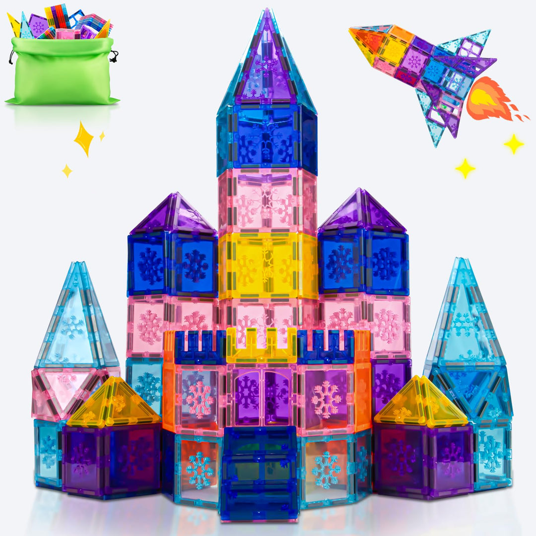 Xekel Magnetische Bausteine 𝟒𝟎𝐓𝐞𝐢𝐥𝐞, Magnetbausteine Kinder mit Starker Magnet & Magnetsteine Kinder