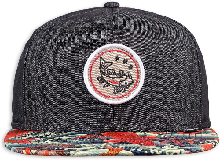 Djinns - Koi Linen (REV. Schwarz) - Snapback Cap Baseballcap Hat Kappe Mütze Caps