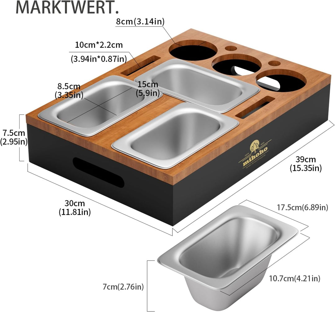 Couchbar, Sofa Organizer auf dem Beistelltische Couchtisch, Couchbar Holz als Bier Geschenke für Män