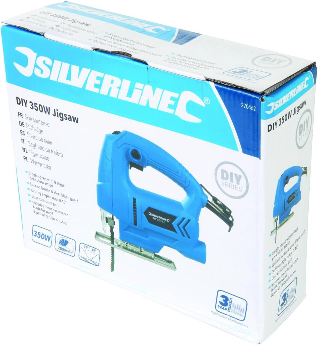 Silverline 270462 Heimwerker-Stichsäge, 350 W