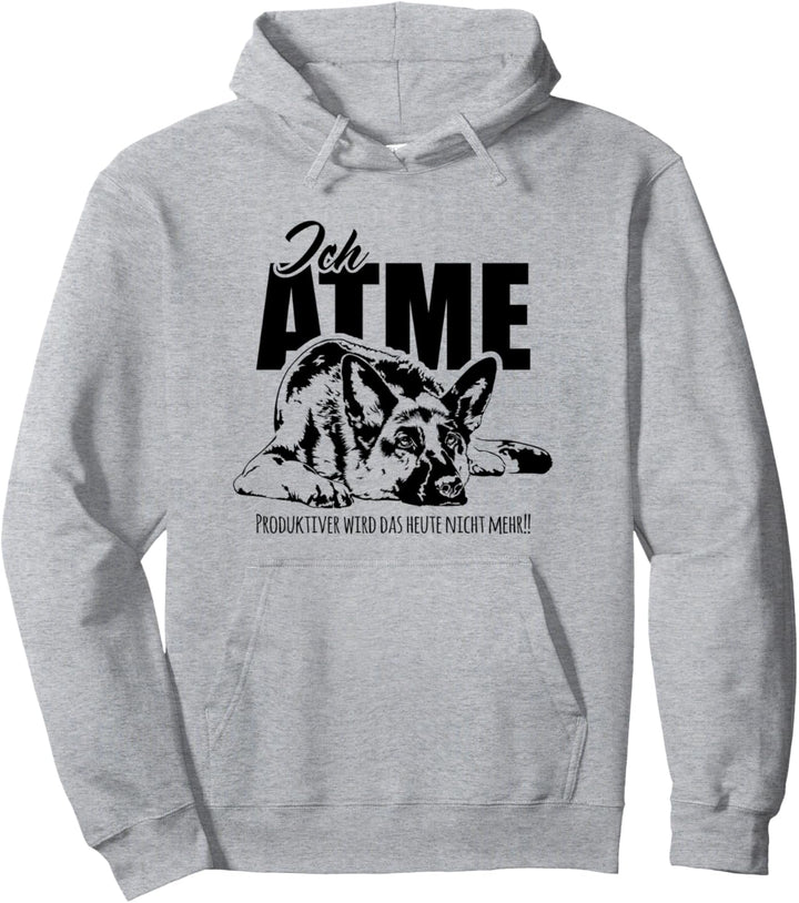 Lustiger Deutscher Schäferhund Ich Atme Hundespruch Hunde Pullover Hoodie