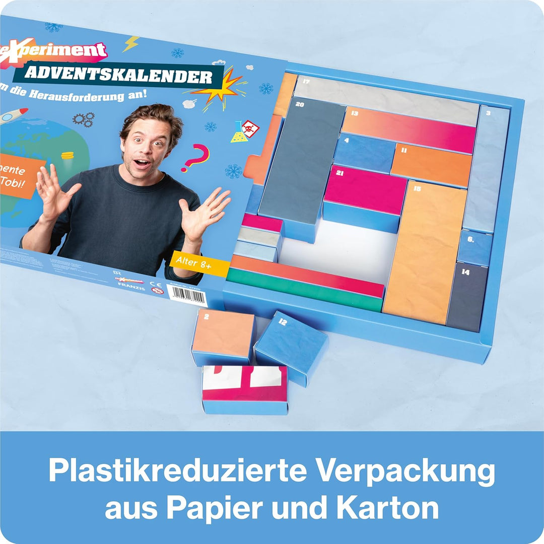 FRANZIS 67220 - CheXperiment Adventskalender, 24 lustige und verblüffende Experimente mit Checker To