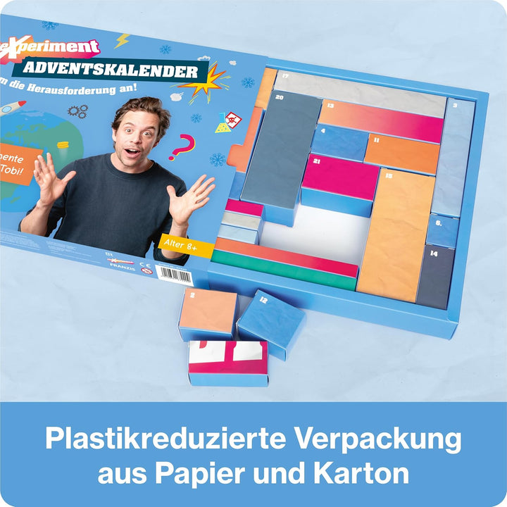 FRANZIS 67220 - CheXperiment Adventskalender, 24 lustige und verblüffende Experimente mit Checker To
