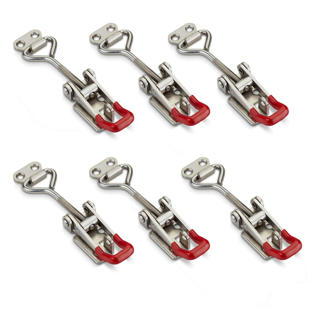 6er Set JUNKER Spannverschluss M6 (Haltekraft 220kg, abschliessbar) Edelstahl SS304 verstellbarer He