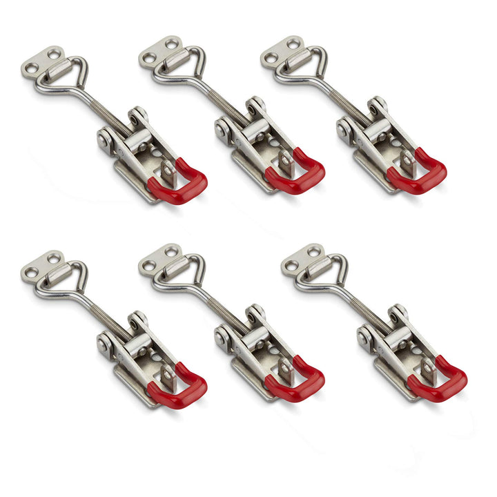 6er Set JUNKER Spannverschluss M6 (Haltekraft 220kg, abschliessbar) Edelstahl SS304 verstellbarer He
