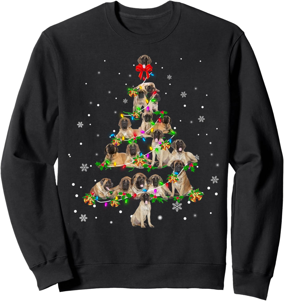 English Mastiff Christmas Tree X-Mas Sweatshirt