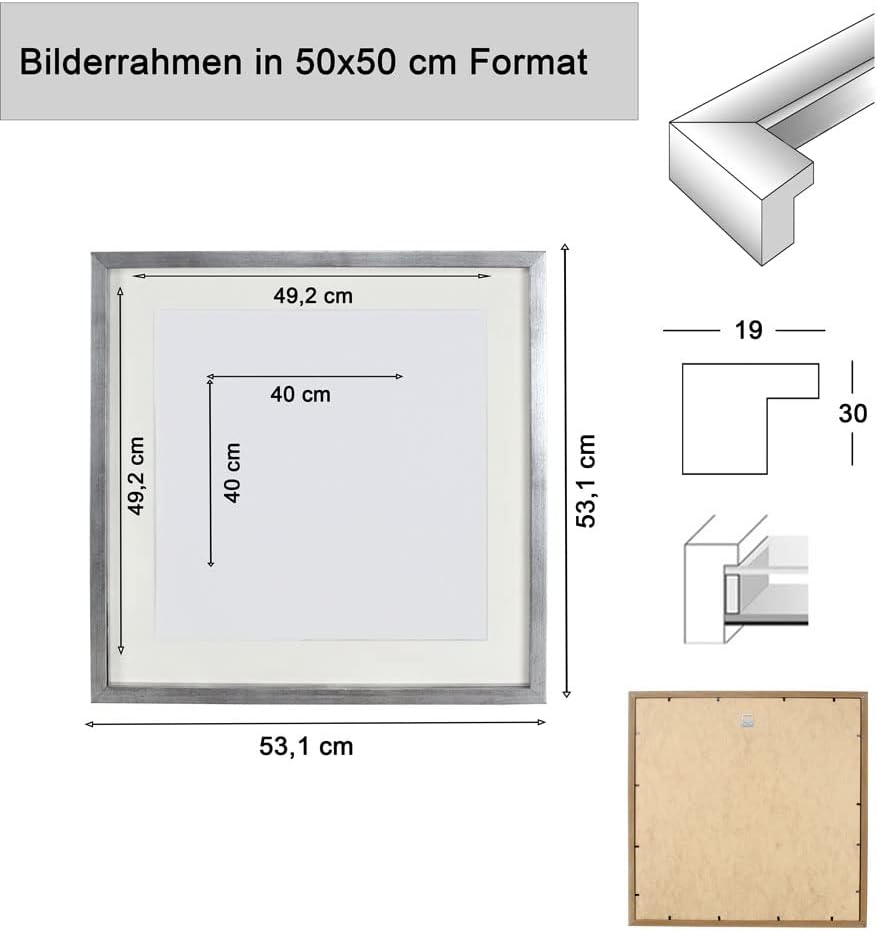 KM FOTO 3D Objektrahmen Holz Bilderrahmen Shirt Trikot Rahmen Collage Wanddeko Poster S220: Farbe: G