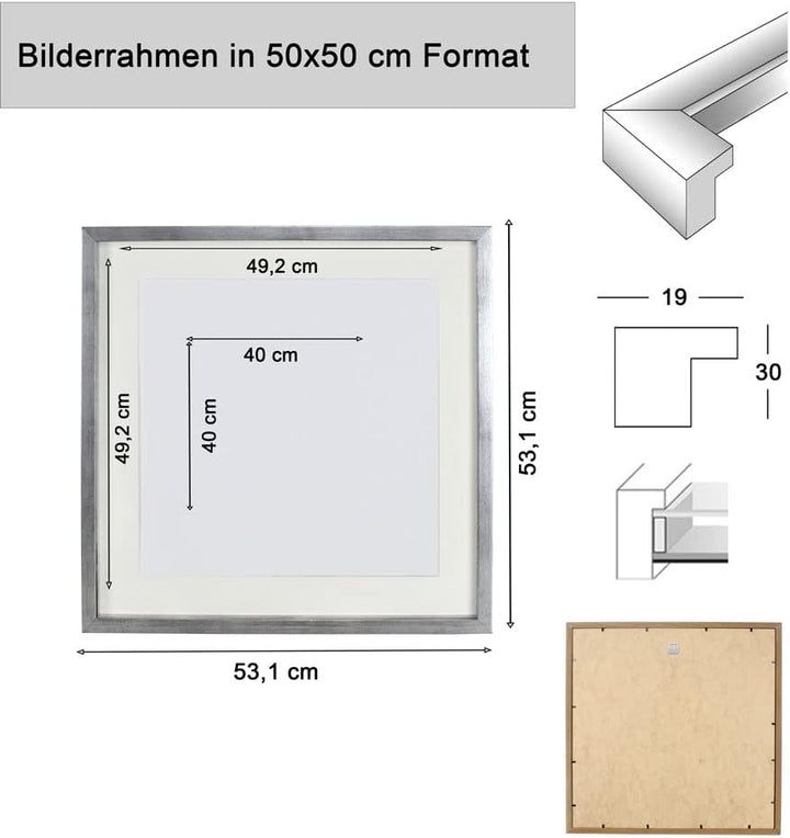 KM FOTO 3D Objektrahmen Holz Bilderrahmen Shirt Trikot Rahmen Collage Wanddeko Poster S220: Farbe: G