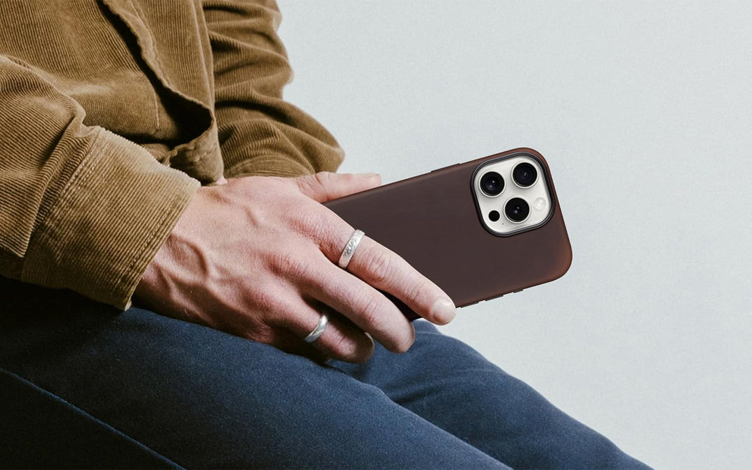 maogoam für iPhone 13 Pro Max Tasche Leder, Echtes Crazy Horse Leder Etui für iPhone 13 Pro Max 6.7"