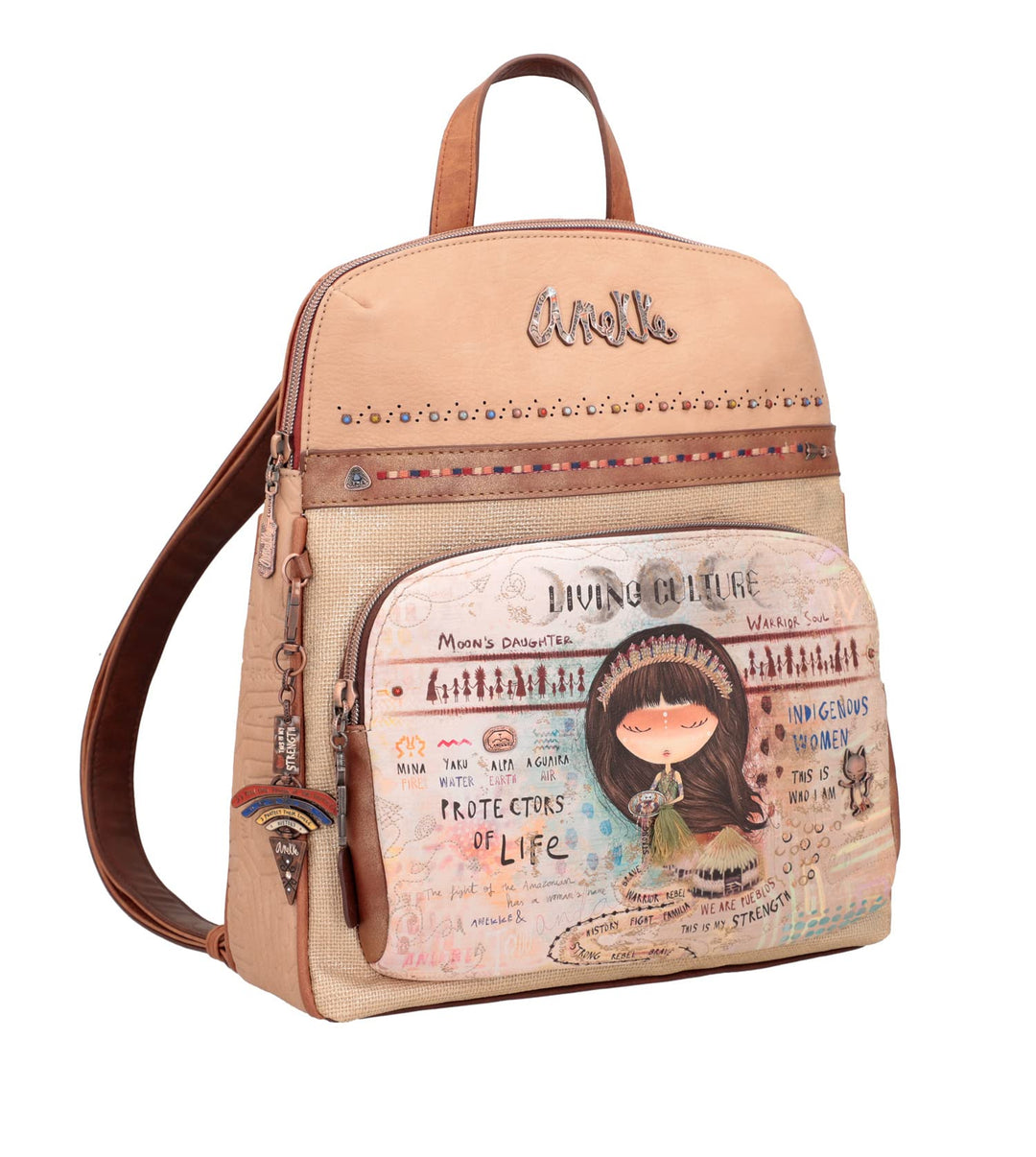 Anekke Damen Wanderrucksack mit Tasche Rucksack für unterwegs, bunt