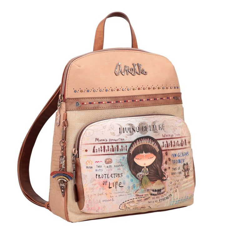Anekke Damen Wanderrucksack mit Tasche Rucksack für unterwegs, bunt