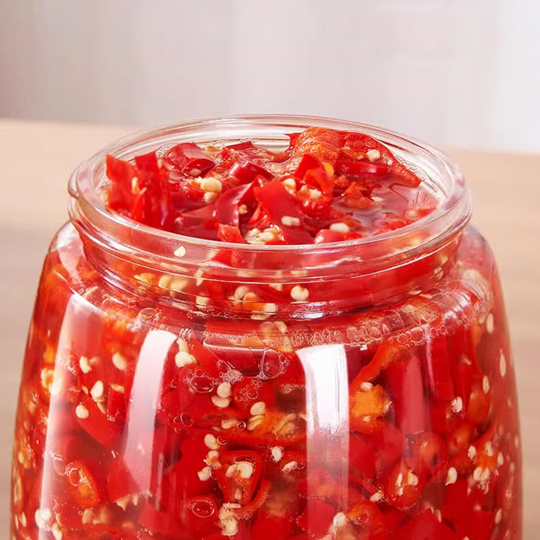 4 Stück Gärglas, 1,4 Liter Fermentierglas mit 1 Wege Luftablassöffnung, Fermentation Glas Jar, Gärge