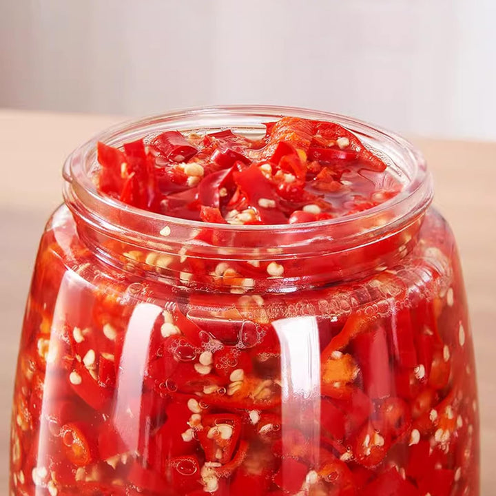 4 Stück Gärglas, 1,4 Liter Fermentierglas mit 1 Wege Luftablassöffnung, Fermentation Glas Jar, Gärge