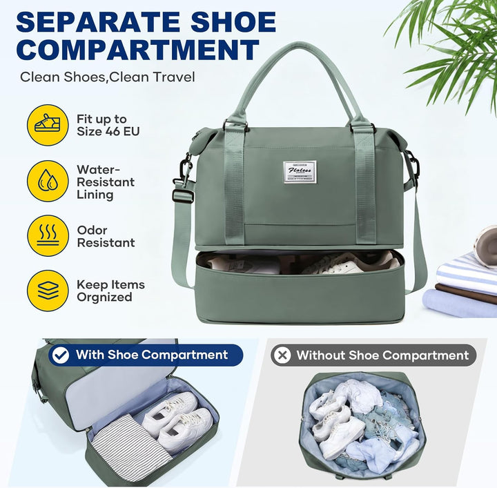 Reisetasche Damen 40x30x20 Ryanair Handgepäck Tasche Sporttasche Weekender Bag Schwimmtasche Wasserd