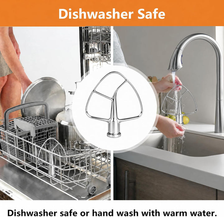 Rührbesen aus Edelstahl, kompatibel mit Kitchen Aid Standmixern mit kippbarem Kopf (4,5–5 Quart), Er