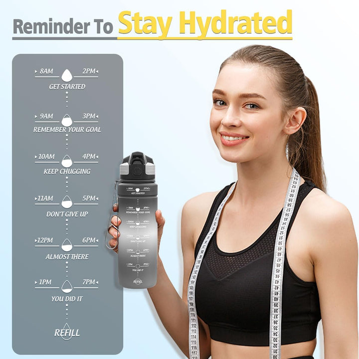 Niggeey Sport Trinkflasche 500ml, 700ml, 1L, 1,5L Trinkflasche Kinder Auslaufsicher, BPA-frei Tritan