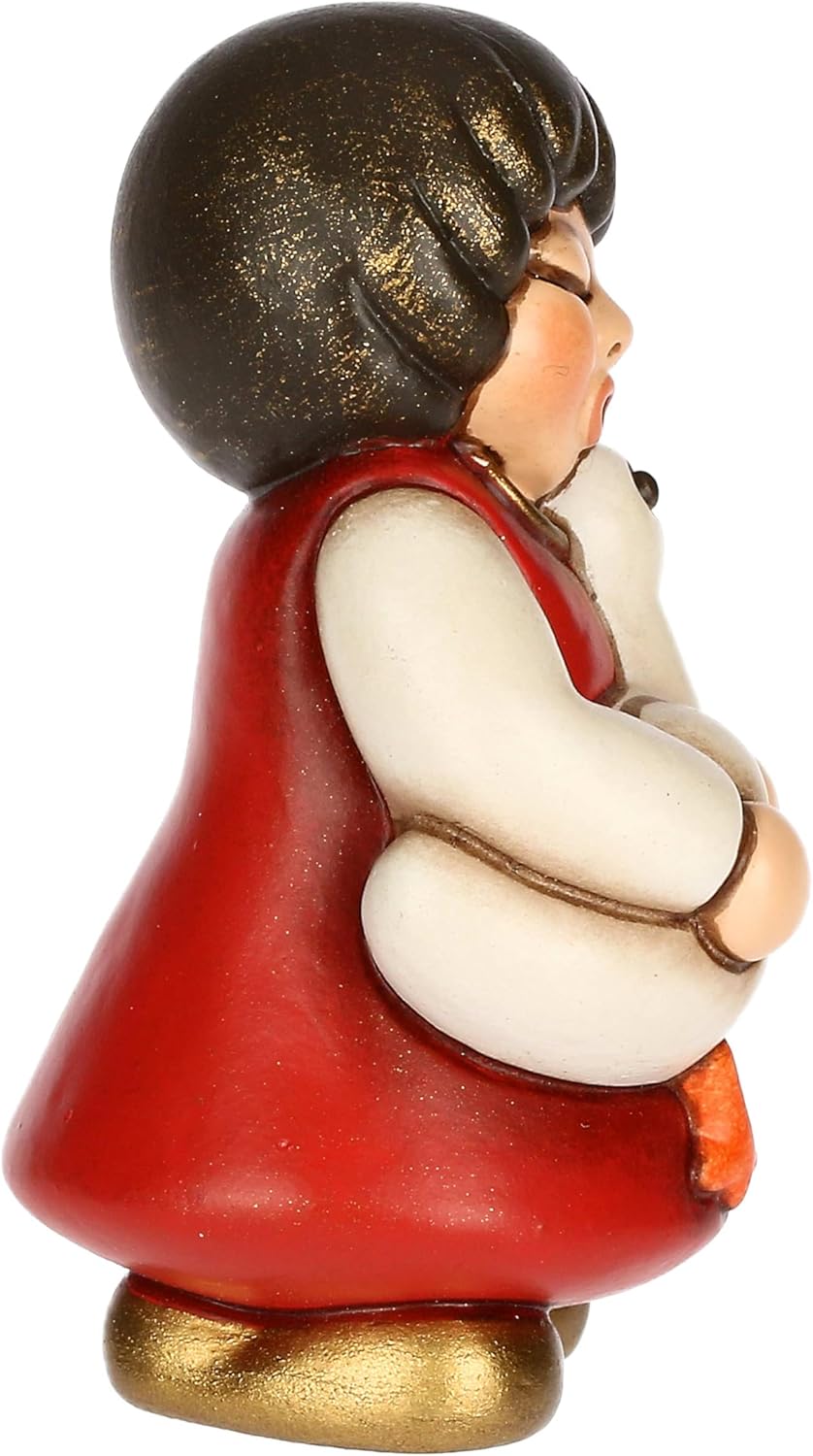 THUN, Mädchen mit Gans aus hochwertiger Keramik, Kollektion Klassische Krippe, Weihnachtskrippenfigu