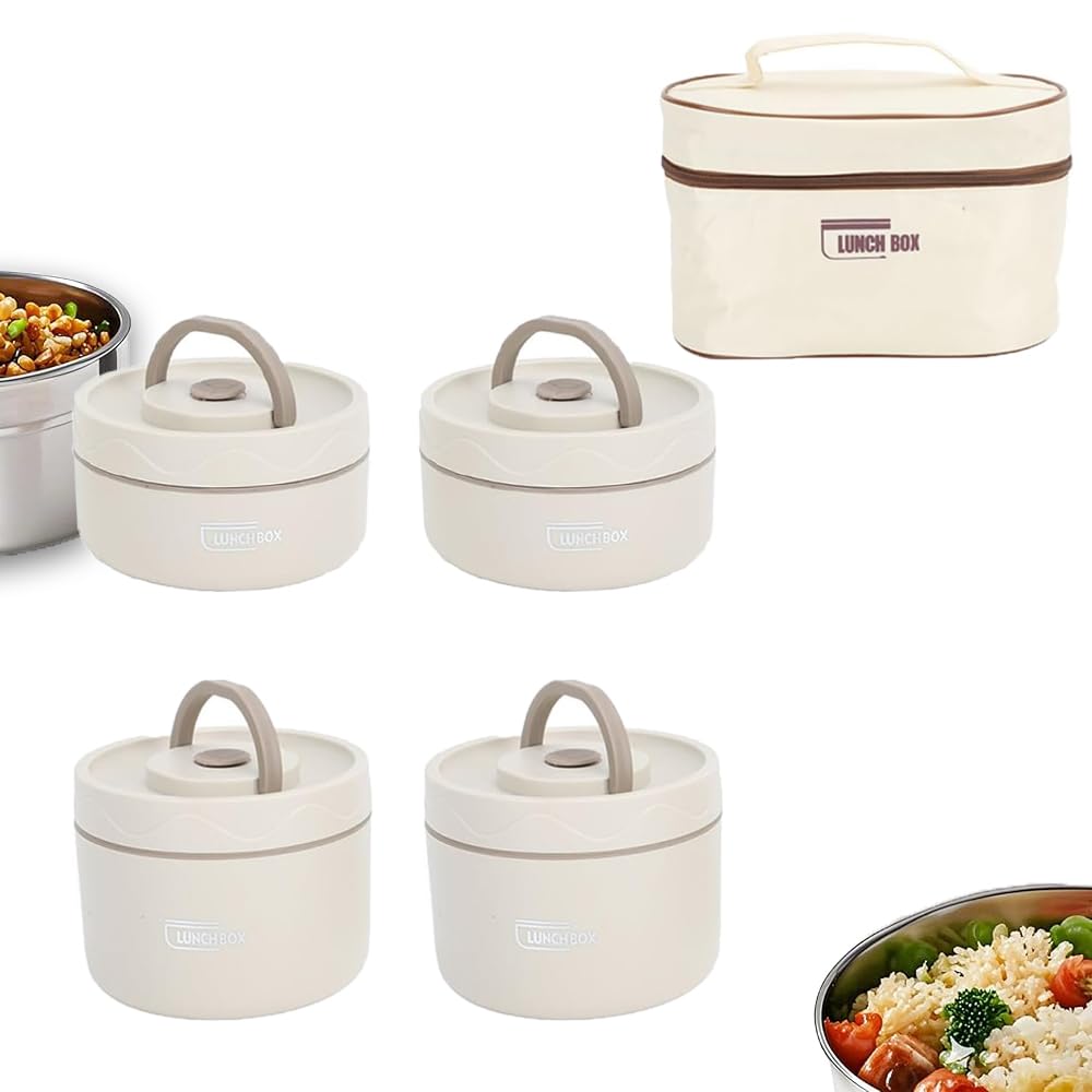Lsolierte Lunchbox, 304 Edelstahl Wärmebehälter Gute Dichtung Leicht Handlich, Multifunktional Therm