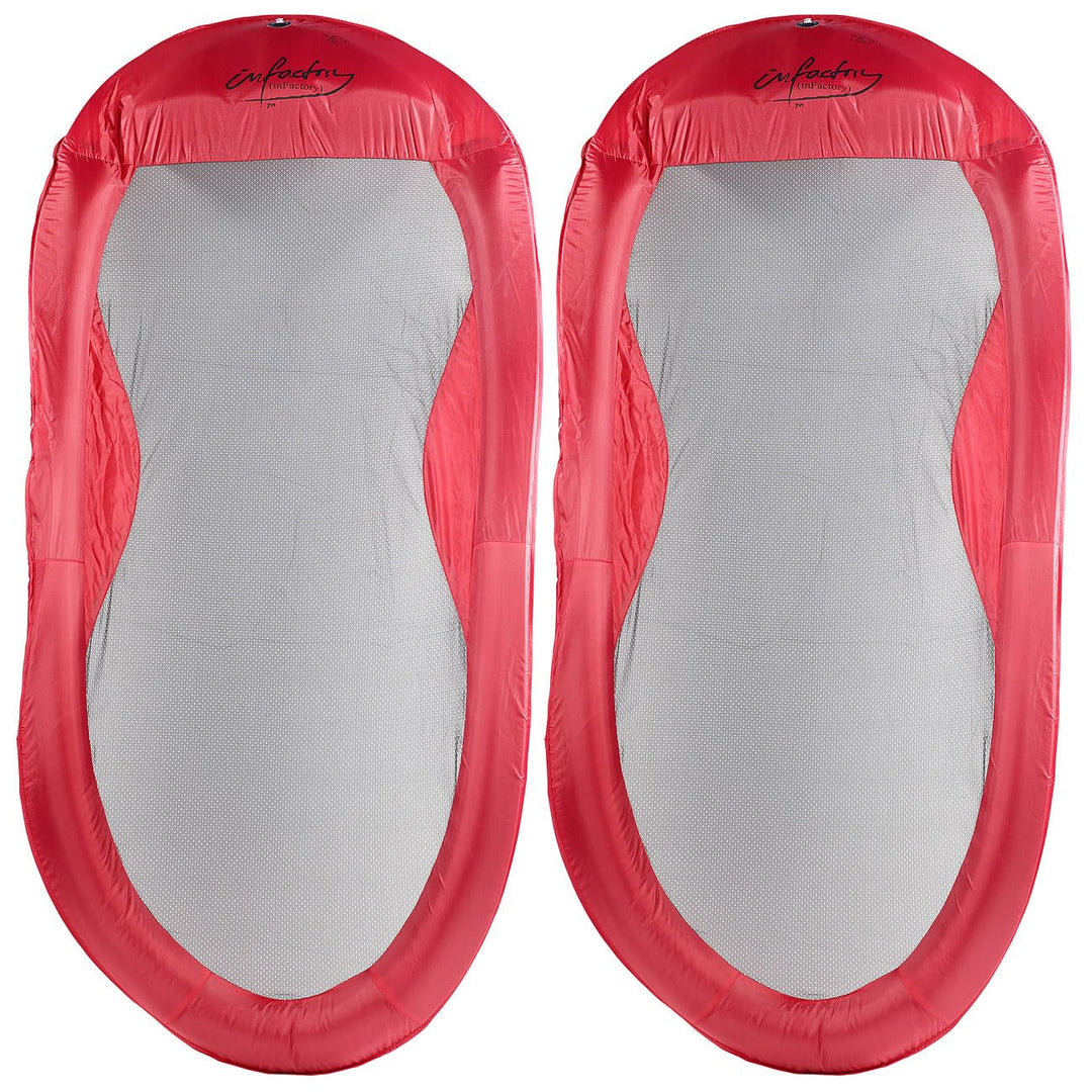 infactory Wasserhaengematte: 2er-Set Wasserhängematten 200 x 90 cm inklusive Transport-Tasche (Luftm