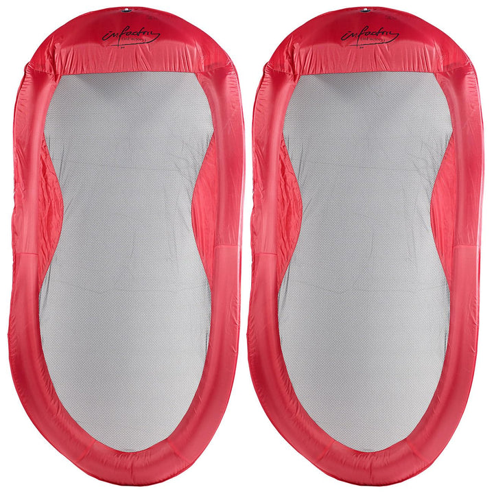 infactory Wasserhaengematte: 2er-Set Wasserhängematten 200 x 90 cm inklusive Transport-Tasche (Luftm