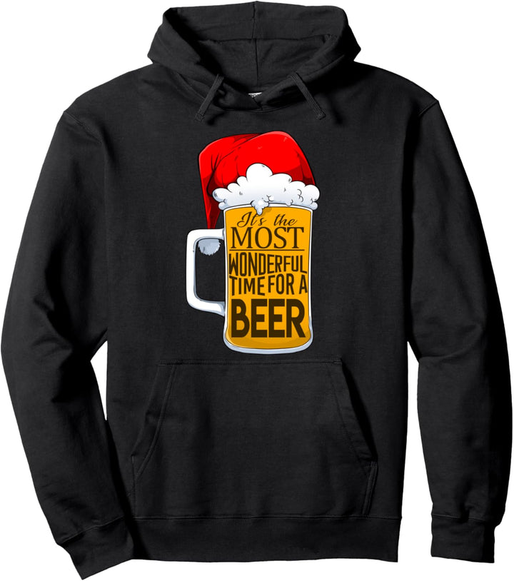 Beste Zeit Für Ein Bier Ist Weihnachten Weizen Pils Trinker Pullover Hoodie