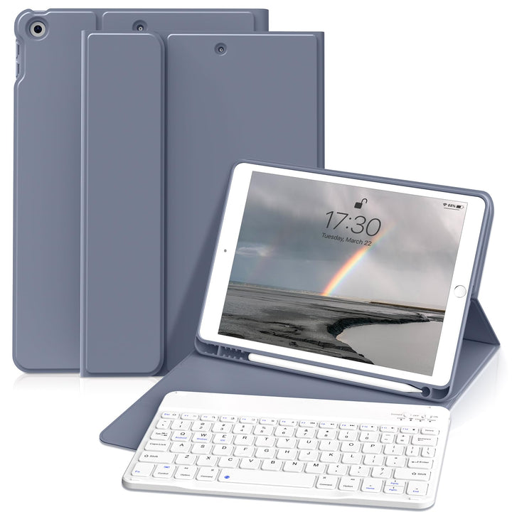 Tastatur Hülle für iPad 9. Generation / 8. Generation / 7.Generation 10,2 Zoll, Magnetisch Abnehmbar