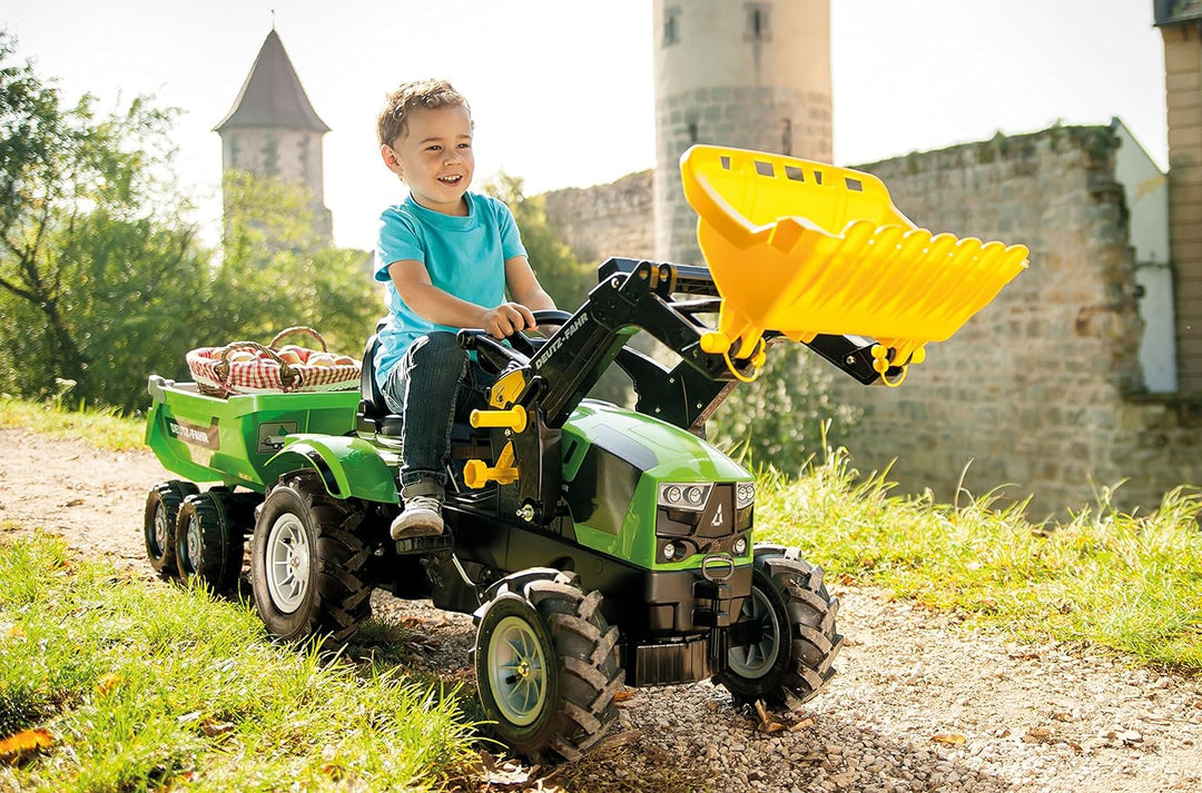 Rolly Toys 122240 - Anhänger / rollyHalfpipe Deutz (Zweiachsenanhänger mit Kippfunktion, für Kinder