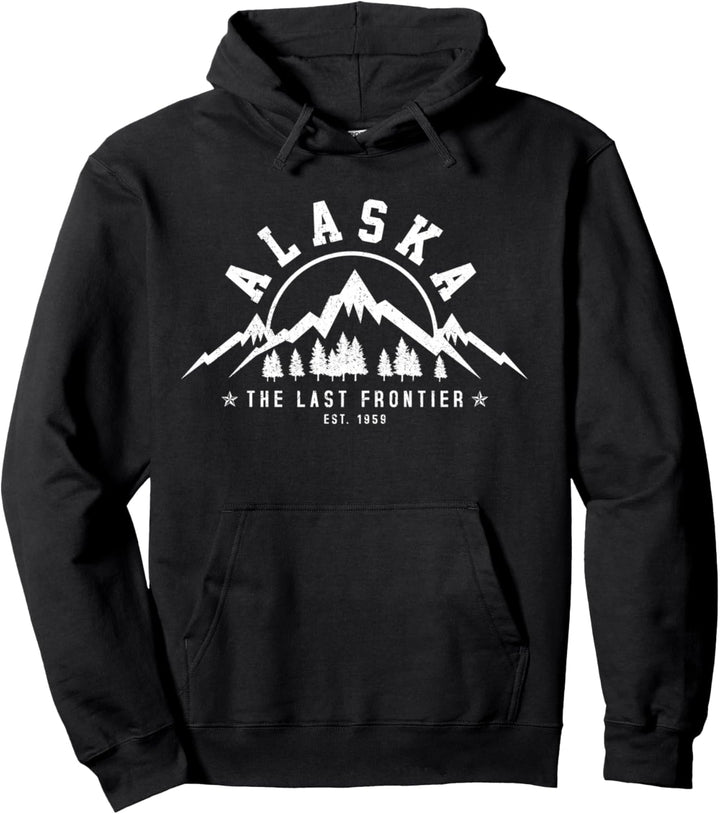Alaska The Last Frontier Est. 1959 Berge Natur Geschenk Pullover Hoodie