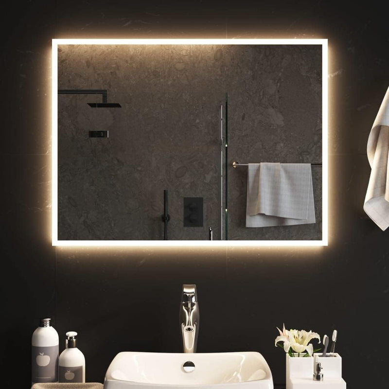 vidaXL LED Badspiegel Beleuchtung Wandspiegel Lichtspiegel Badezimmerspiegel Bad Spiegel Badezimmer