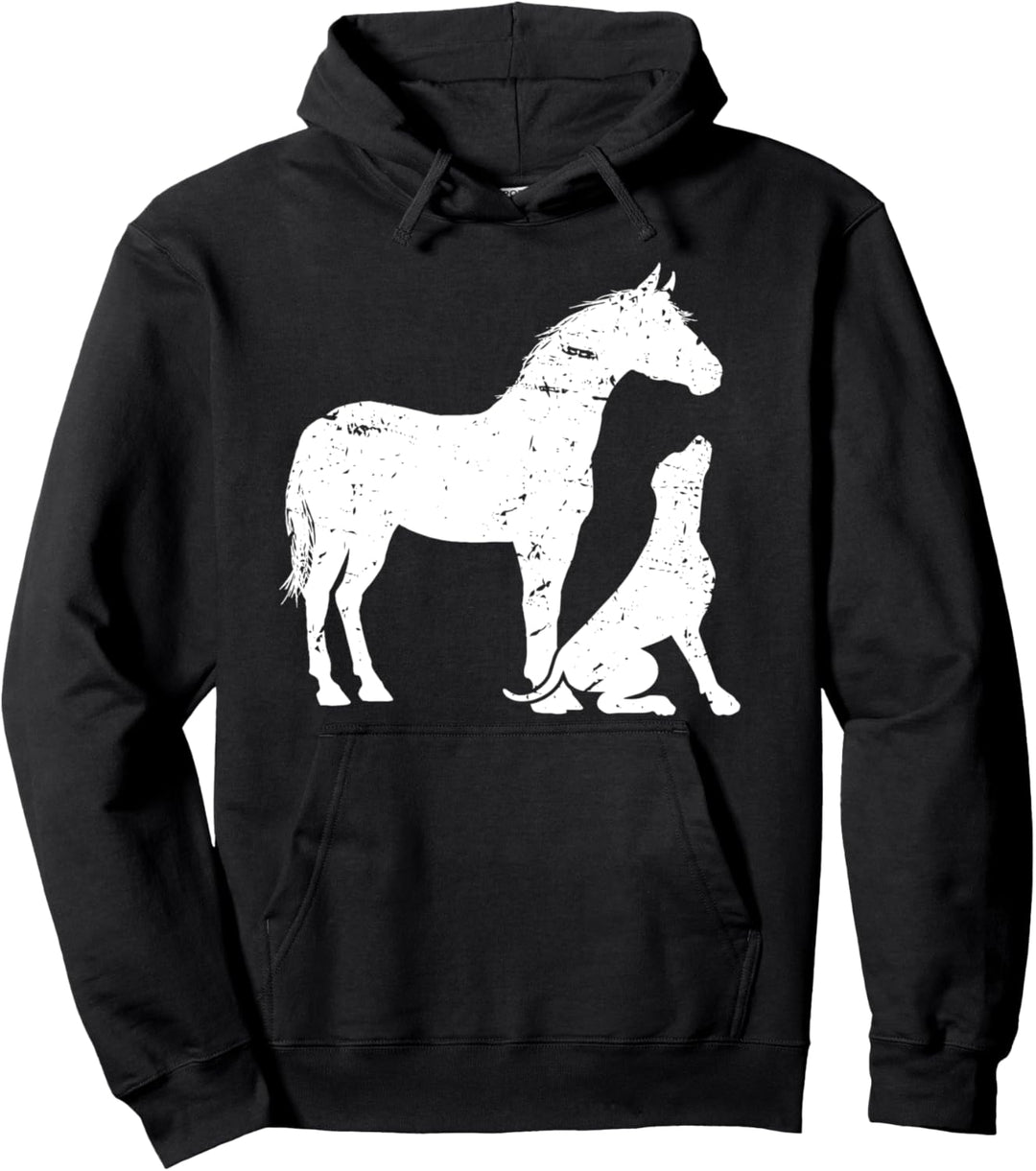 Hund Pferd Motiv - Pferde Design Hunde für Damen Geschenk Pullover Hoodie