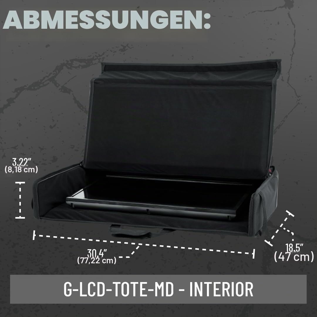 Gator Cases Gepolsterte Nylon-Tragetasche für den Transport von LCD-Bildschirmen, Monitoren und -Fer