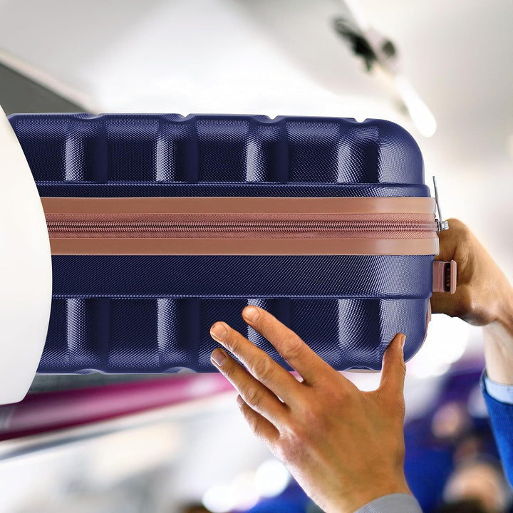 Flight Knight Leichte 4-Rad-ABS-Hartschalenkoffer Handgepack, zugelassen fur uber 60 Fluggesellschaf