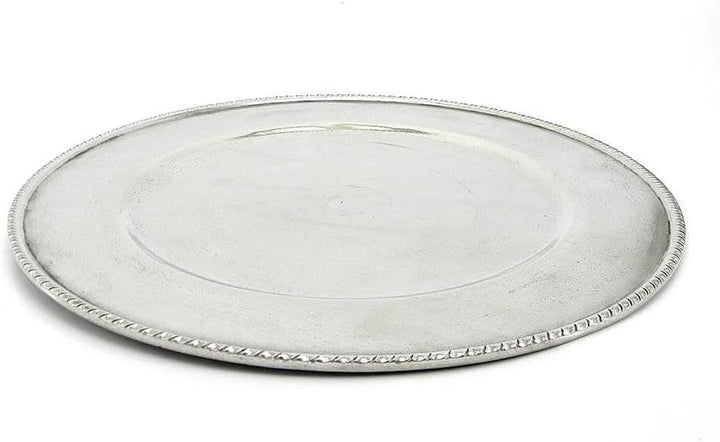 Platzteller aus Zinn mit klassischem Dekor handgefertigt
