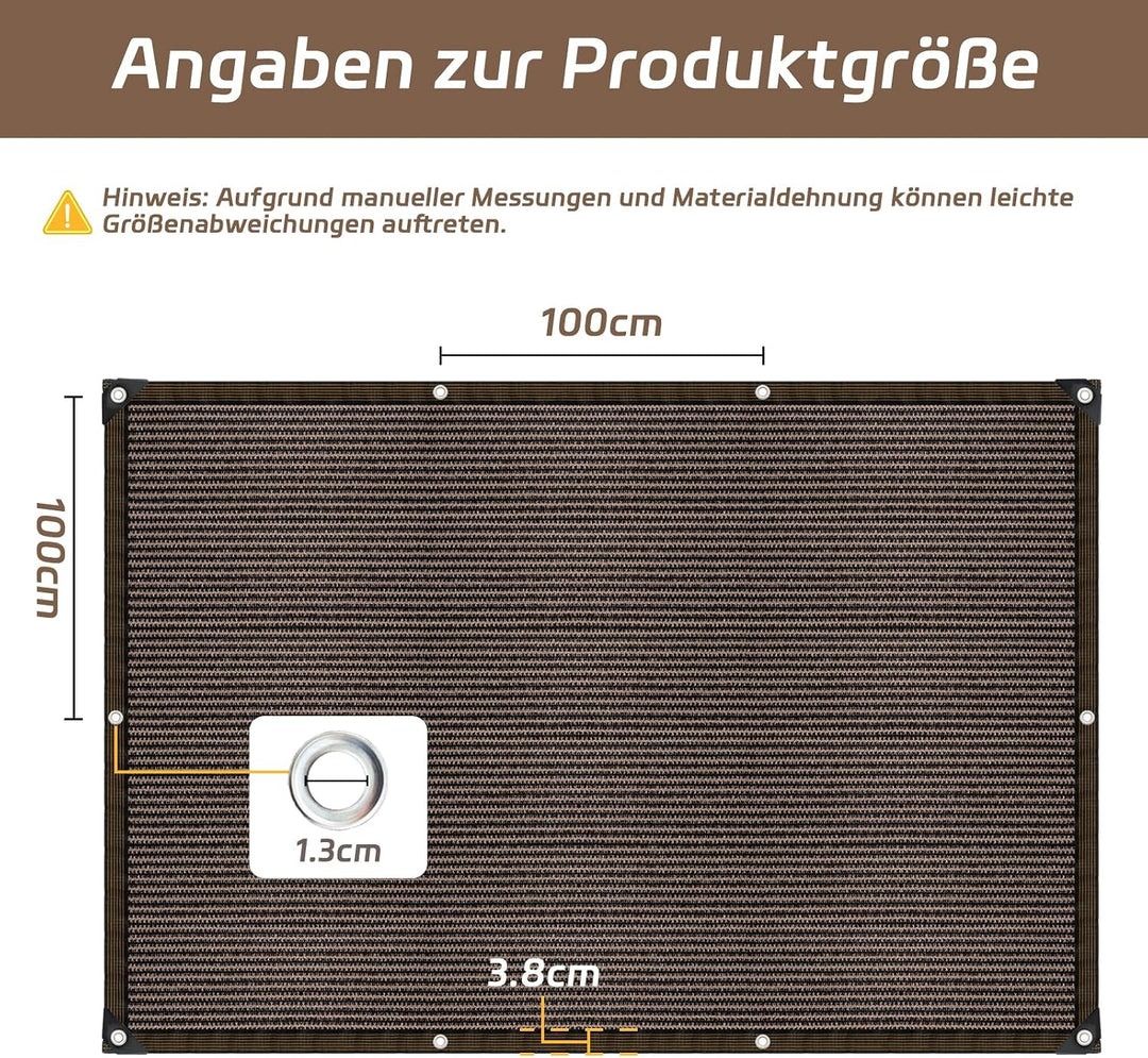 Schattierungsnetz mit ösen - Sonnensegel Garten 2X3m Schattennetz Outdoor Sonnenschutz Schattiernetz