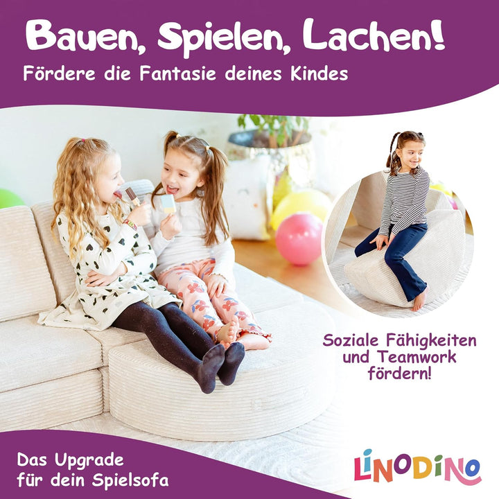 Linodino® Halbmond Wippe – Spielsofa Add-on aus Schaumstoff | Bauteil & Erweiterung zum Wippen, Bala