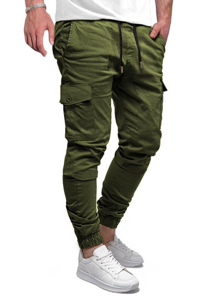 Elegancity Cargohose Herren Lang Casual Jogginghose Stretch Chino Hose Regular Fit Cargo Hose Elasti