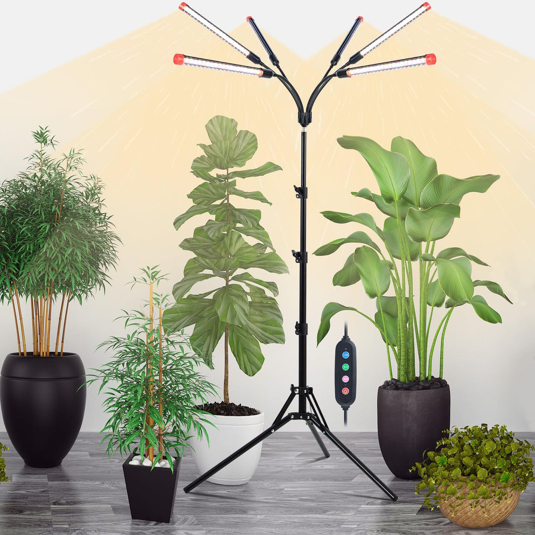 Pflanzenlampe Vollspektrum für Zimmerpflanzen 54W mit Ständer, Pflanzenlicht mit High PPFD Wachstums