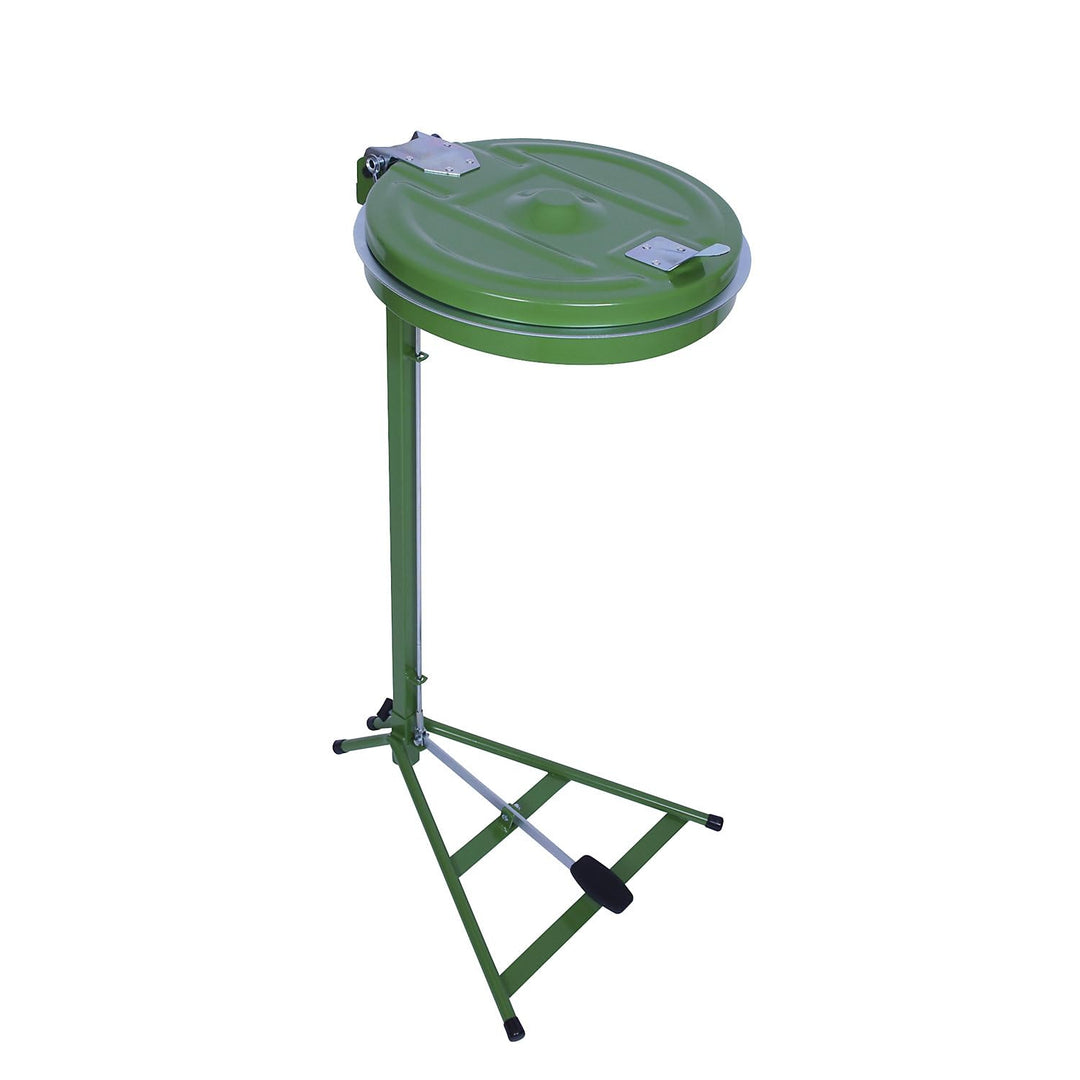 kaiserkraft | Müllsackständer | Standgestell | für Volumen 120 l | mit Pedal | Grün | Stahldeckel