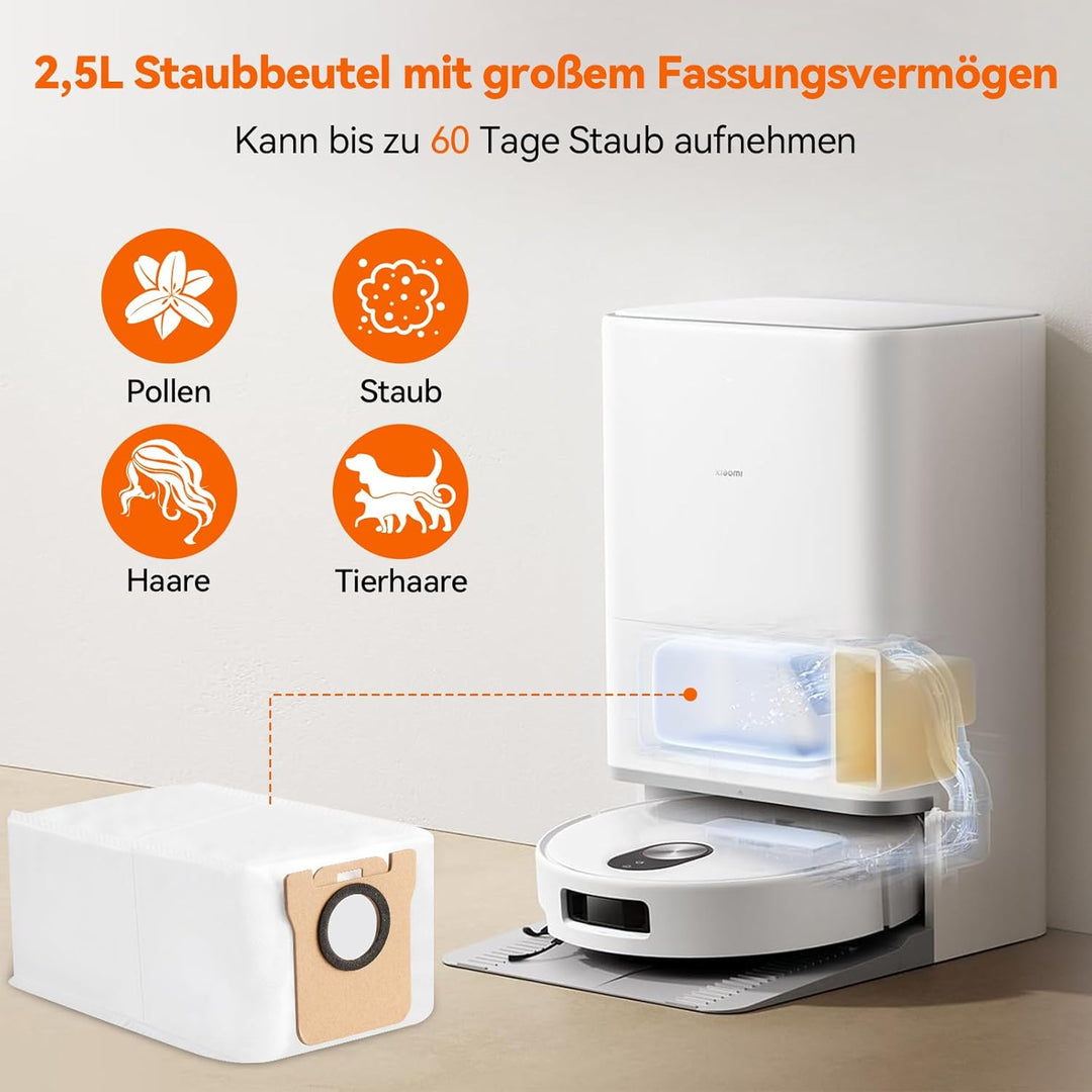 24 Stück Zubehör Set für Xiaomi Robot Vacuum 5/5 Pro Saugroboter, Ersatzteile mit 1 Anti-Tangle Haup