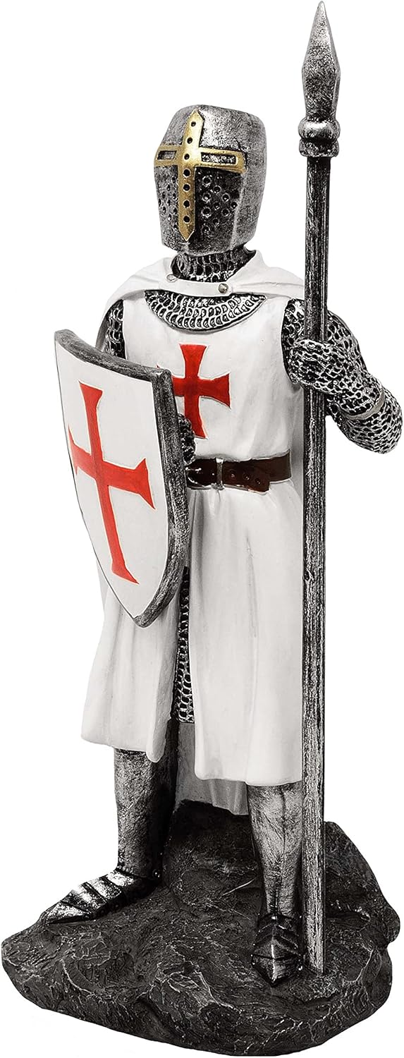 MystiCalls Kreuzritter Weiss/rotes Kreuz mit Speer - Ritter, Ritter Figur, Templer
