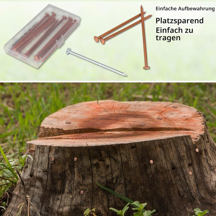 LALAGO 22 stück Grosse Kupfernägel, Kupfernägel Baumkiller, Solid Kupfer Schlagkraft Nägel, 89mm Lan