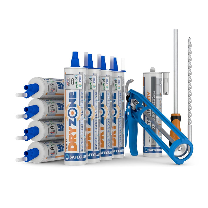 Dryzone Horizontalsperre Kit - Injektionscreme gegen feuchte Wände und aufsteigende Feuchtigkeit – F