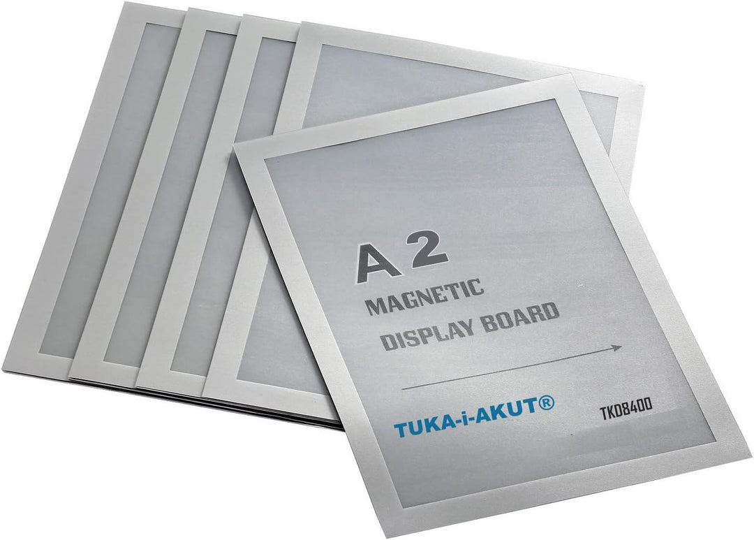 TUKA-i-AKUT 5st. A2 Info-Rahmen Selbstklebend mit Magnetverschluss, Einstecktasche Infotasche Blatth