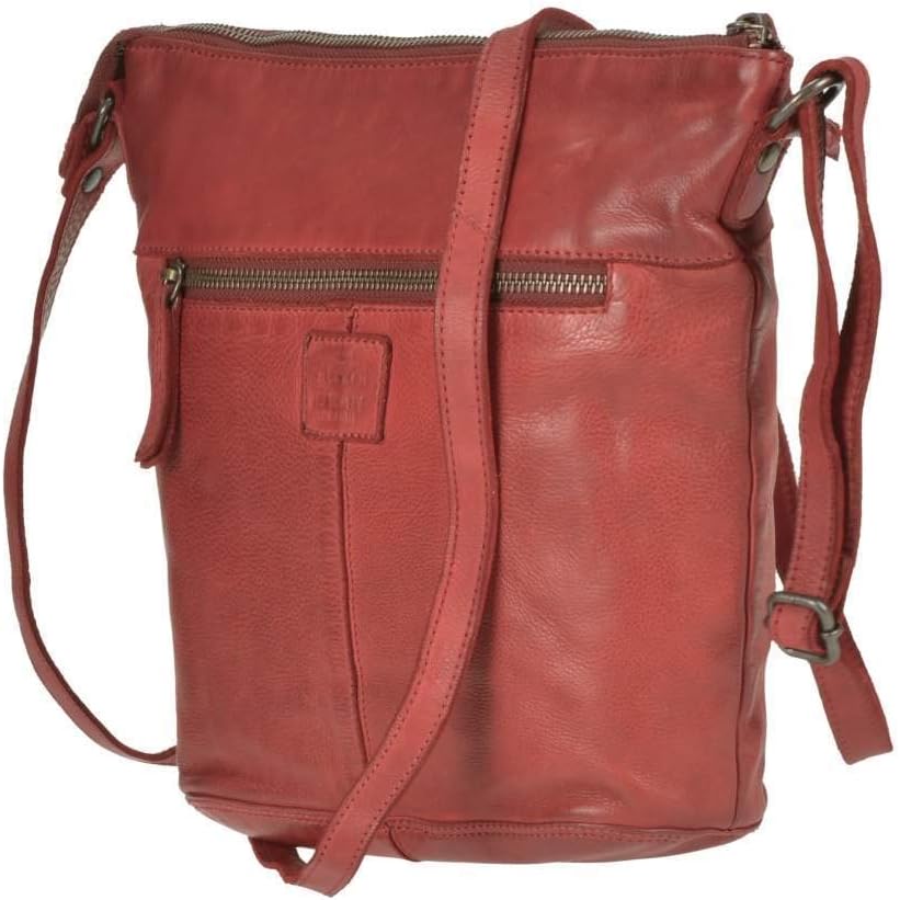 Bear Design Damen Tasche Ledertasche Umhängetasche Schultertasche 30x27cm rot