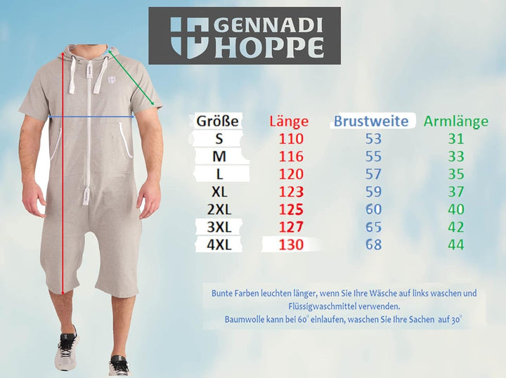 Herren Jumpsuit kurz Overall Einteiler Jogger für den Sommer XXL Slim Gelb, XXL Slim Gelb